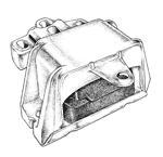 SOPORTE DE MOTOR   (LADO IZQUIERDO) GOLF IV 1.6 Y 1.8. BORA 1.8. NEW BEETLE