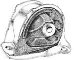 SOPORTE DE MOTOR   TRASERO CIVIC '92 AL '00 Y CRV '97AL '01
