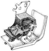 SOPORTE CAÑO ESCAPE TRASERO MEGANE II