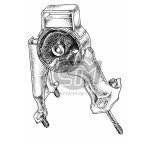 SOPORTE DE MOTOR   TRASERO COROLLA 2.0 DIESEL HASTA AÑO 2007